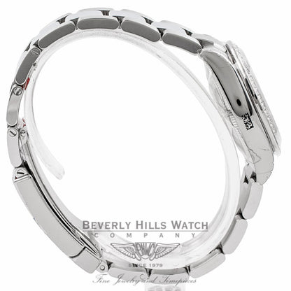 Rolex Datejust 31MM Stainless Steel Diamond Bezel Grey Diamond Roman Numeral Six 178384 - Beverly Hills Watch Company Watch Store