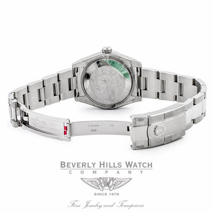 Rolex Datejust 31MM Stainless Steel Diamond Bezel Grey Diamond Roman Numeral Six 178384 - Beverly Hills Watch Company Watch Store
