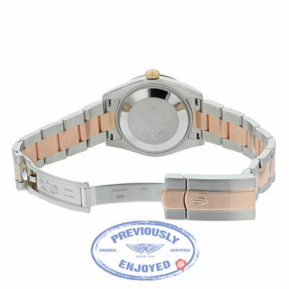 Rolex Datejust 31mm Rose Gold and Stainless 24 Diamond Bezel Chocolate Dial 178341 9A7Q3D - Beverly Hills Watch Company