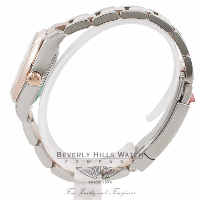 Rolex DateJust 31mm Rose Gold Stainless Steel 11 Diamond Marker Pink Champagne Dial 178241 IM3SHK - Beverly Hills Watch Company Watch Store