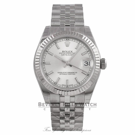 Rolex Datejust 31MM Stainless Steel Silver Dial Index Markings Jubilee Bracelet 178274 CYC0PN - Beverly Hills Watch Company Watch Company