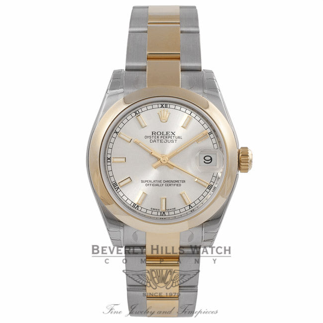 Rolex Datejust 31MM 18k Yellow Gold Stainless Steel Silver Dial 178243 ...