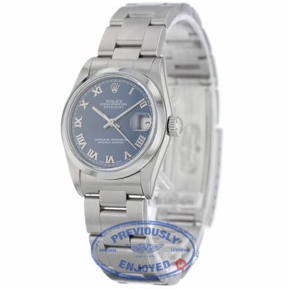 Rolex Datejust 31mm Stainless Steel Blue Dial 68240 8W0082 - Beverly Hills Watch Company
