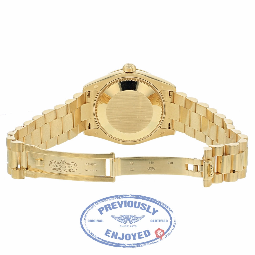 Rolex Lady-Datejust 31mm Mother Of Pearl Dial 18k Yellow Gold President Automatic 178288 69FCUD - Beverly Hills Watch