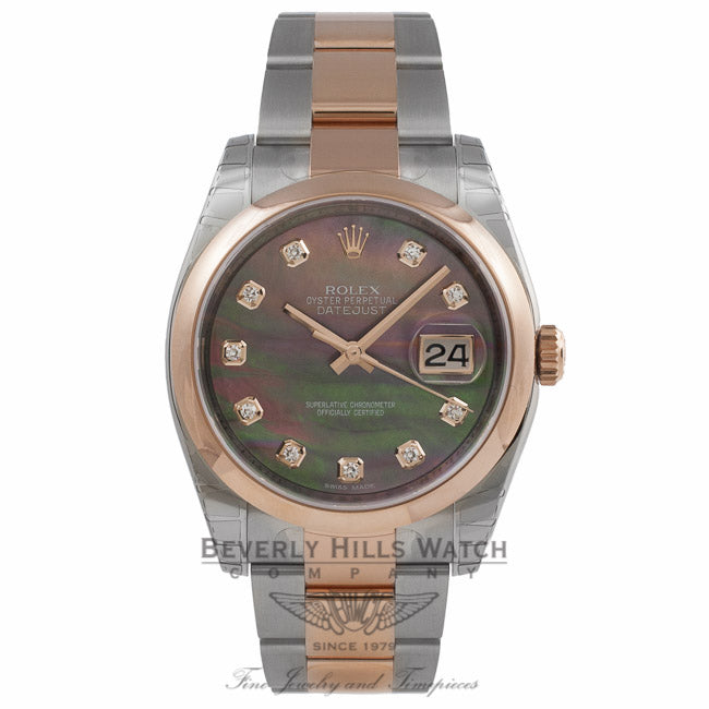 Rolex Datejust Steel and Rose Gold M6536N - Beverly Hills Watch Company Watch Store