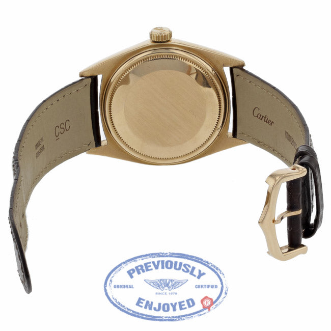 Rolex Datejust 36mm 18k Rose Gold Pink Champagne Dial 1601 8JUC9U - Beverly Hills Watch Company