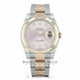 Rolex Datejust 36mm Stainless Steel and Rose Gold Oyster Bracelet Diamond Domed Bezel 116201 HD6A57 - Beverly Hills Watch Company