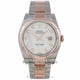 Rolex Datejust 36mm Stainless Steel and Rose Gold Jubilee Bracelet White Mother of Pearl Diamond Dial Fluted Bezel 116231 - JV9PA7 - Beverly Hills Watch Company Watch Store