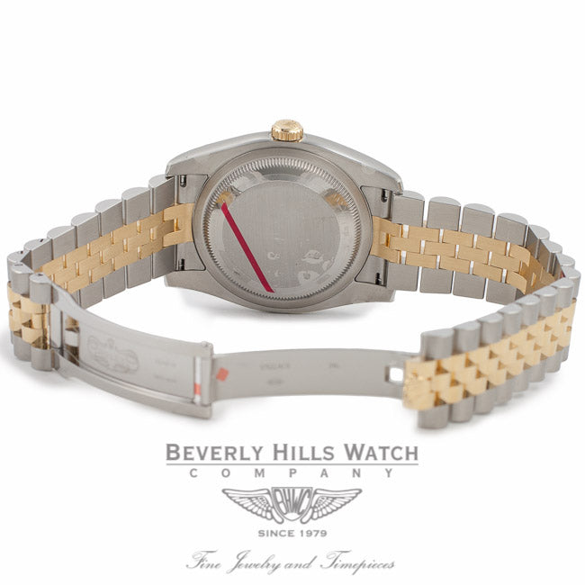 Rolex Datejust 36MM 18K Yellow Gold Stainless Steel 18k Yellow Gold Fluted Bezel Champagne Diamond Dial 116233 1XE99R - Beverly Hills Watch Company Watch Store