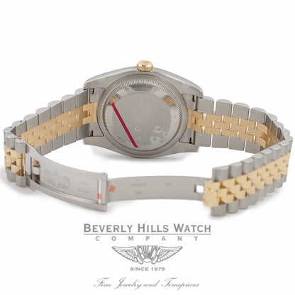 Rolex Datejust 36MM 18K Yellow Gold Stainless Steel 18k Yellow Gold Fluted Bezel Champagne Diamond Dial 116233 1XE99R - Beverly Hills Watch Company Watch Store