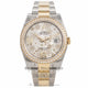 Rolex Datejust 36MM 18K Yellow Gold And Stainless Steel Diamond Bezel Silver Floral Dial 116243 VIVVXW