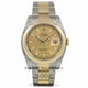 Rolex Datejust Champagne Index Dial Oyster Bracelet Yellow Gold Stainless Steel 116203 KVA429 - Beverly Hills Watch Company