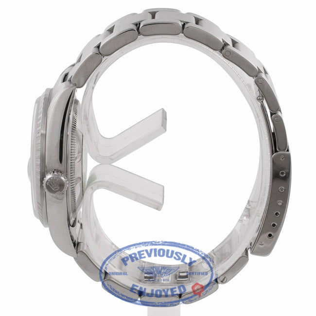 Rolex Datejust 36MM Stainless Steel  Engine Turned Bezel Silver Dial 16220 M5QZQC - Beverly Hills Watch Company Watch Store