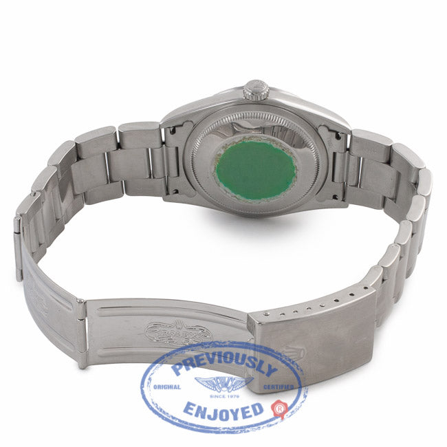 Rolex Datejust 36MM Stainless Steel  Engine Turned Bezel Silver Dial 16220 M5QZQC - Beverly Hills Watch Company Watch Store