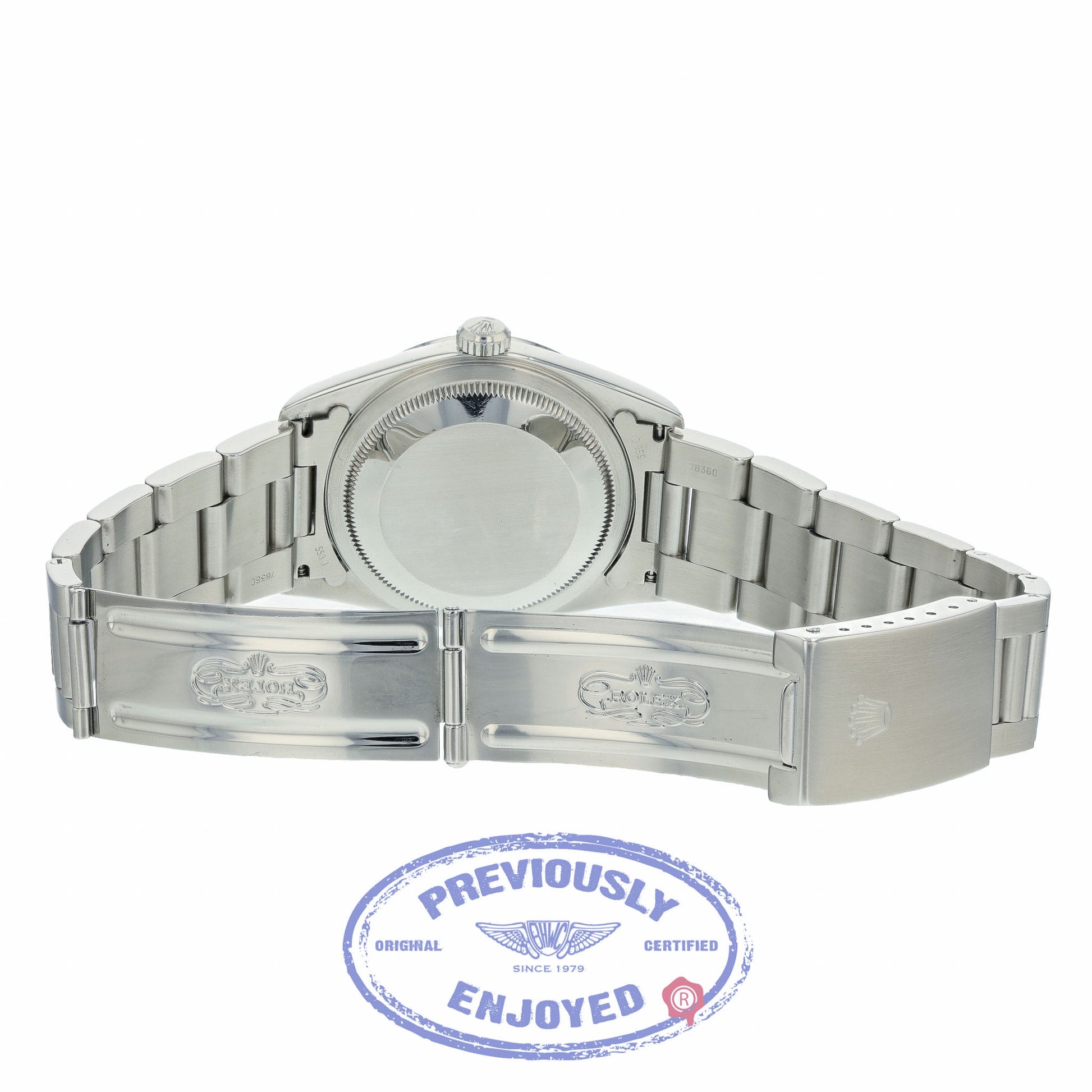 Rolex Datejust 36mm Silver Roman White Dial Oyster Bracelet 116200 VU672Y