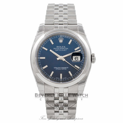 Rolex Datejust 36MM Stainless Steel Blue Dial 116200 AGXVXX - Beverly Hills Watch Company Watch Store