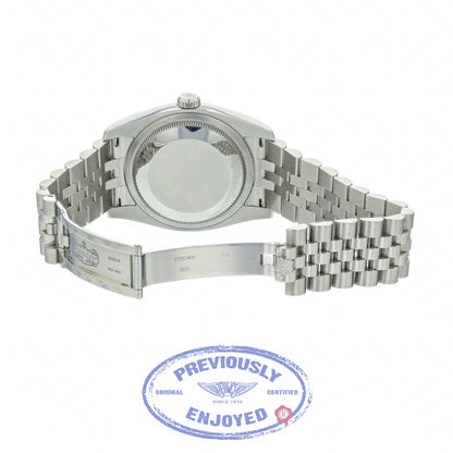 Rolex Datejust Pink Stick Dial White Gold Fluted Bezel 116234 97YD4W - Beverly Hills Watch Company