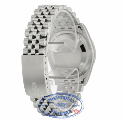 Rolex Datejust 36mm Stainless Steel Black Dial Index Hour Markers 16220 K8ZN7E - Beverly Hills Watch