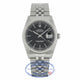 Rolex Datejust 36mm Stainless Steel Black Dial Index Hour Markers 16220 K8ZN7E - Beverly Hills Watch