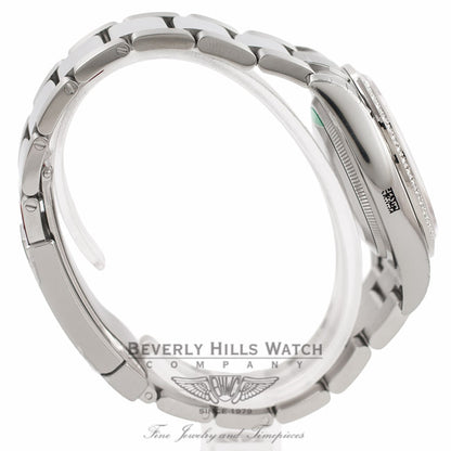 Rolex Datejust 36MM 18k White Gold Diamond Bezel Pink Floral Dial 116244 HC5BFD - Beverly Hills Watch Company Watch Store