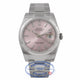 Rolex Datejust 36mm Stainless Steel White Gold Fluted Bezel Pink Dial 116234 E74QV3 - Beverly Hills Watch Company Watch Store