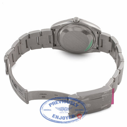 Rolex Datejust 36mm Stainless Steel White Gold Fluted Bezel Pink Dial 116234 E74QV3 - Beverly Hills Watch Company Watch Store