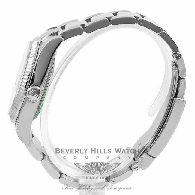 Rolex Datejust 36mm White Gold Fluted Bezel White Dial Watch 116234 KECKII - Beverly Hills Watch Company Watch Store