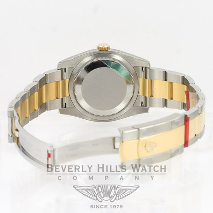 Rolex Datejust Stainless Steel and Yellow Gold Oyster Bracelet Domed Bezel White Roman Dial Automatic Watch 116233 Beverly Hills Watch Company Watches