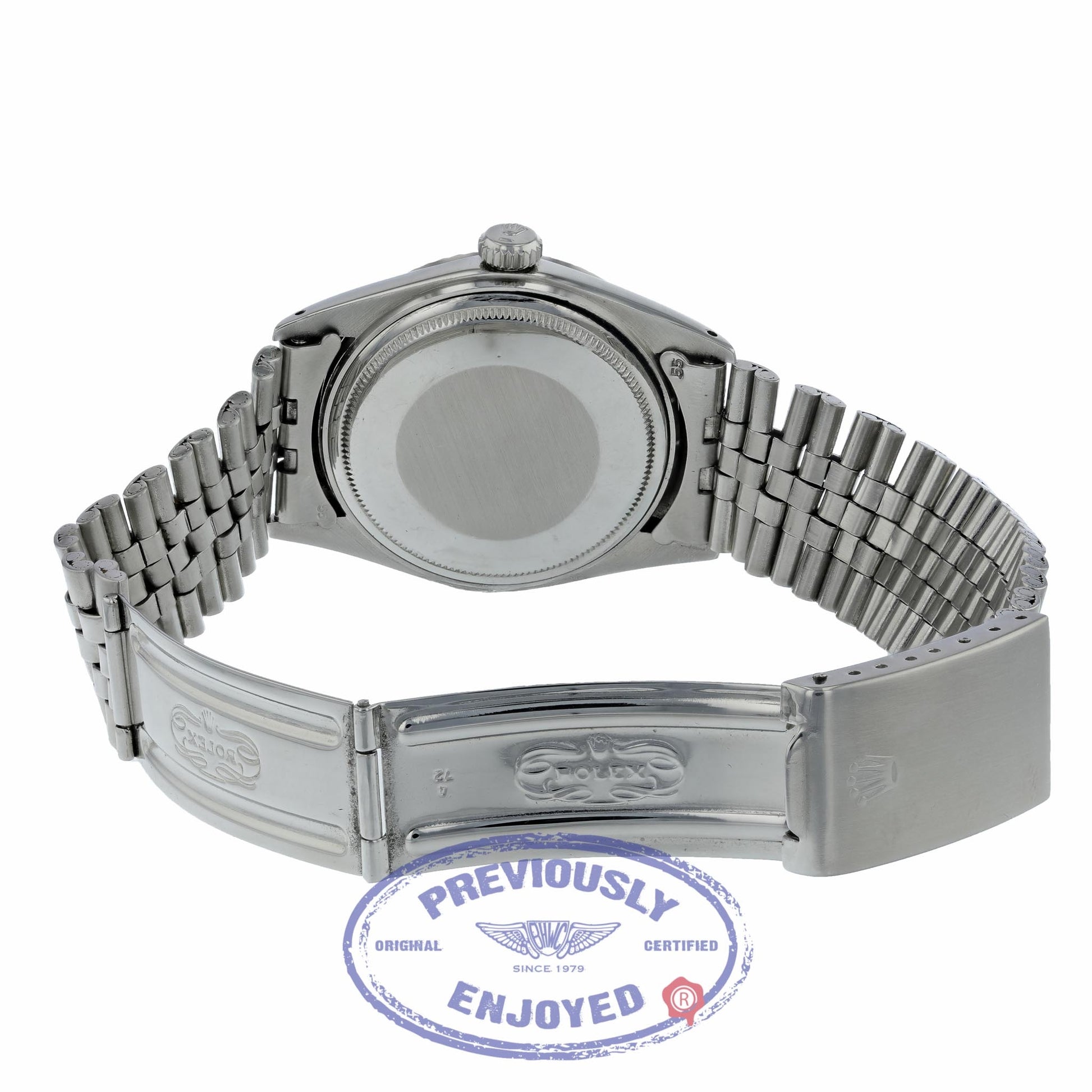 Rolex DateJust Stainless Steel Jubilee Bracelet Silver Index Dial 1601 64M8UQ - Beverly Hills Watch Company