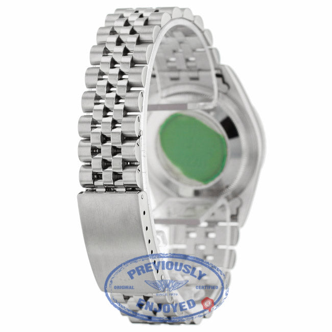 Rolex Datejust 36mm Stainless Steel Engine Bezel Blue Dial 16220 Y23Y3T - Beverly Hills Watch Company