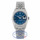 Rolex Datejust 36mm Stainless Steel Engine Bezel Blue Dial 16220 Y23Y3T - Beverly Hills Watch Company