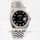 Rolex Datejust 36mm Stainless Steel Case Jubilee Bracelet Diamond Bezel Black Diamond Dial Watch 116244 Beverly Hills Watch Company Watch Store