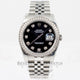 Rolex Datejust 36mm Stainless Steel Case Jubilee Bracelet Diamond Bezel Black Diamond Dial Watch 116244 Beverly Hills Watch Company Watch Store