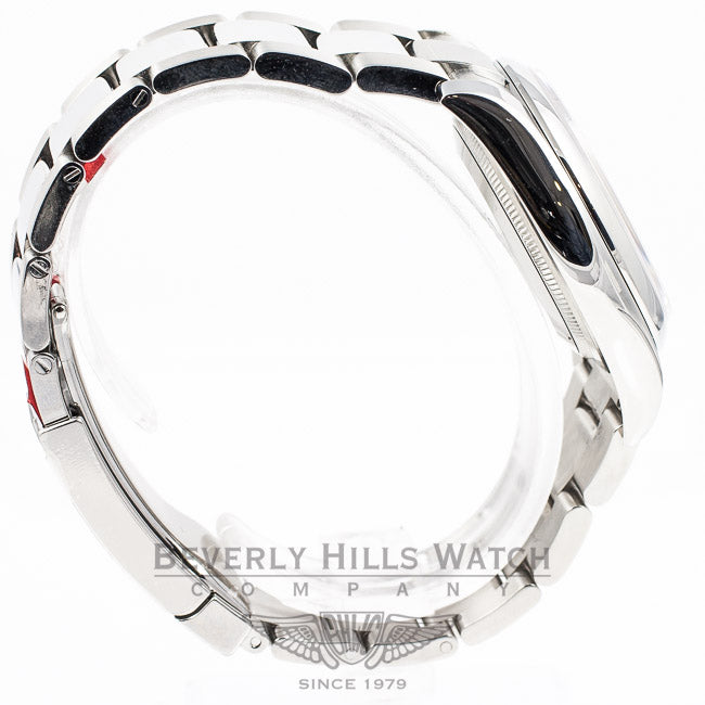 Rolex Datejust 36mm Stainless Steel Smooth Bezel Oyster Bracelet Bronze Floral Motif Dial Watch 116200 Beverly Hills Watch Company