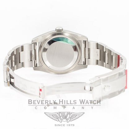 Rolex Datejust 36mm Stainless Steel Smooth Bezel Oyster Bracelet Bronze Floral Motif Dial Watch 116200 Beverly Hills Watch Company