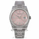 Rolex Datejust 36mm Stainless Steel Pink Wave Diamond Dial Diamond Bezel 116244 Y8T803 - Beverly Hills Watch Company Watch Store