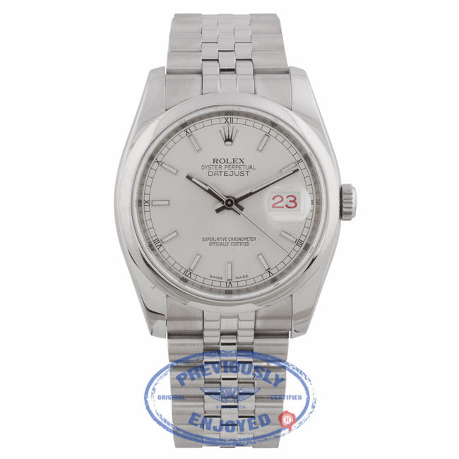 Rolex Datejust 36mm Silver Index Domed Jubilee bracelet Stainless Steel 116200 5DJ2KF - Beverly Hills Watch Company
