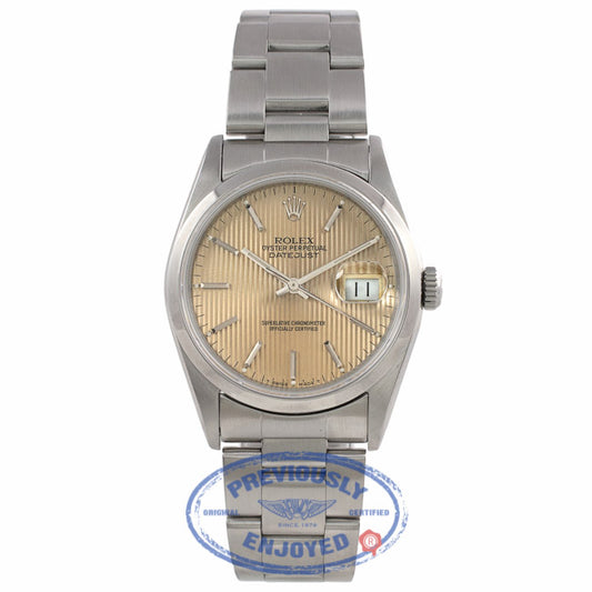 Rolex Datejust 36MM Stainless Steel Domed Bezel Bracelet 16200 8NY6K8 - Beverly Hills Watch Company Watch Store