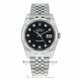 Rolex Datejust 36mm Stainless Steel White Gold Fluted Bezel Black Diamond Dial 116234 YEXHPV - Beverly Hills Watch Company