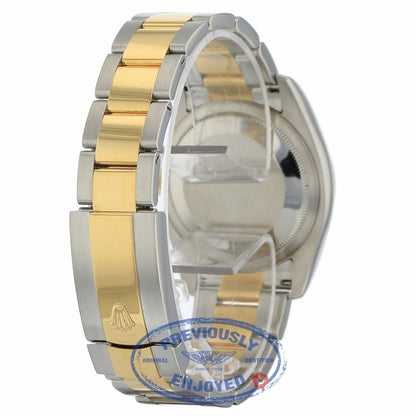 Rolex Datejust 36mm Stainless Steel and Yellow Gold Oyster Bracelet Rhodium Roman Numeral Dial Fluted Bezel 116233 YFKZE9 - Beverly Hills Watch Company