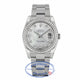 Rolex Datejust 36mm Stainless Steel Oyster Bracelet Mother of Pearl Diamond Dial Diamond Bezel 116244 - Beverly Hills Watch