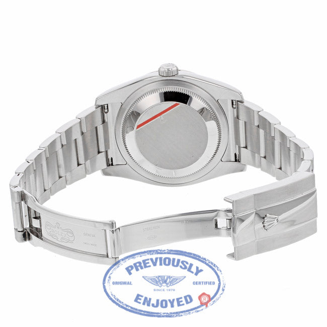 Rolex Datejust 36mm Stainless Steel Oyster Bracelet Mother of Pearl Diamond Dial Diamond Bezel 116244 - Beverly Hills Watch