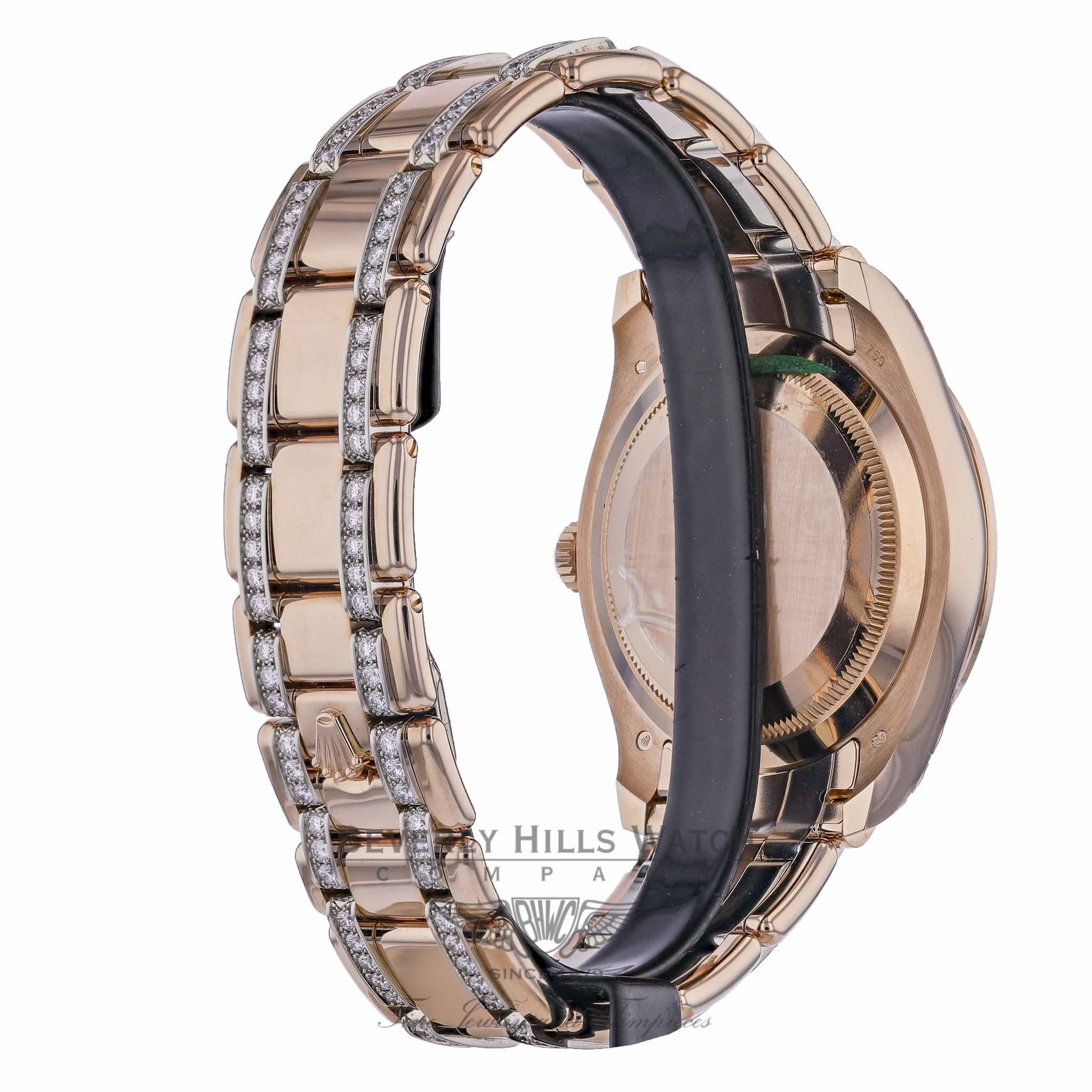 Datejust Pearlmaster 39mm Everose Gold Pave Diamond Dial Gradiant Bezel 86345SAJOR 1PL4Y2 - Beverly Hills Watch Company