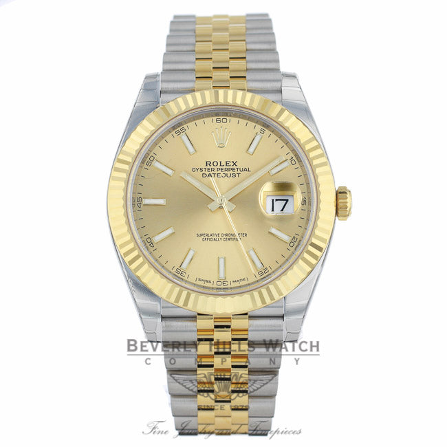 Rolex Datejust 41mm Wimbledon Dial Steel 18K Yellow Gold Jubilee 126333 9LZL96 - Beverly Hills Watch Company