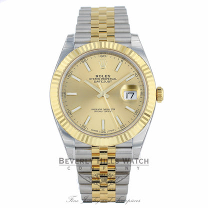 Rolex Datejust 41mm Wimbledon Dial Steel 18K Yellow Gold Jubilee 126333 9LZL96 - Beverly Hills Watch Company