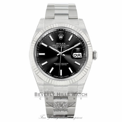 Rolex Datejust II 41mm 18k White Gold Stainless Steel Oyster Bracelet 126334 ZE4YPQ - Beverly Hills Watch