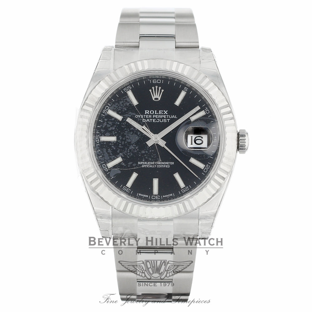 Rolex Datejust 41mm 18k White Gold Stainless Steel Oyster Bracelet 126334 ZE4YPQ - Beverly Hills Watch