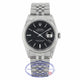 Rolex Datejust 36MM Stainless Steel 18k White Gold Fluted Bezel Black Dial Jubilee Bracelet 16234 PKW2Q2 - Beverly Hills Watch Company