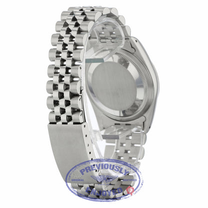 Rolex Datejust 36MM Stainless Steel 18k White Gold Fluted Bezel Black Dial Jubilee Bracelet 16234 PKW2Q2 - Beverly Hills Watch Company