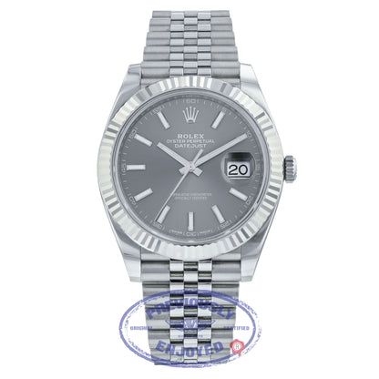 Rolex Datejust 41mm 18k White Gold Stainless Steel  Jubilee Bracelet 126334 Q0H7E0